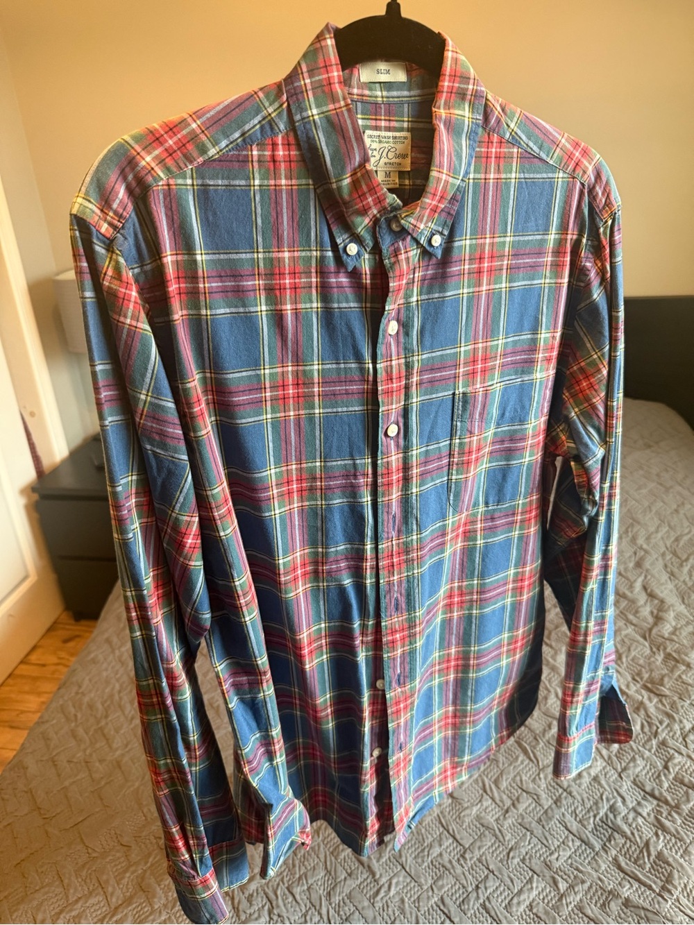 J. Crew Red and Blue Plaid Button-Down Shirt